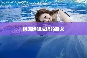 指瑕造隙成语的释义