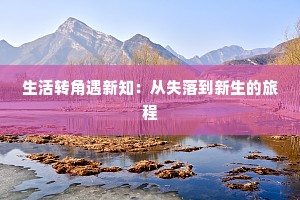 生活转角遇新知：从失落到新生的旅程