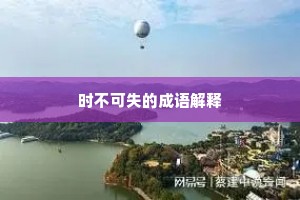 时不可失的成语解释