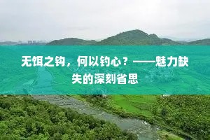 无饵之钩，何以钓心？——魅力缺失的深刻省思