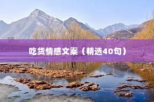 吃货情感文案（精选40句）
