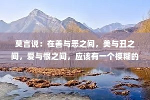 莫言说：在善与恶之间，美与丑之间，爱与恨之间，应该有一个模糊的地带！